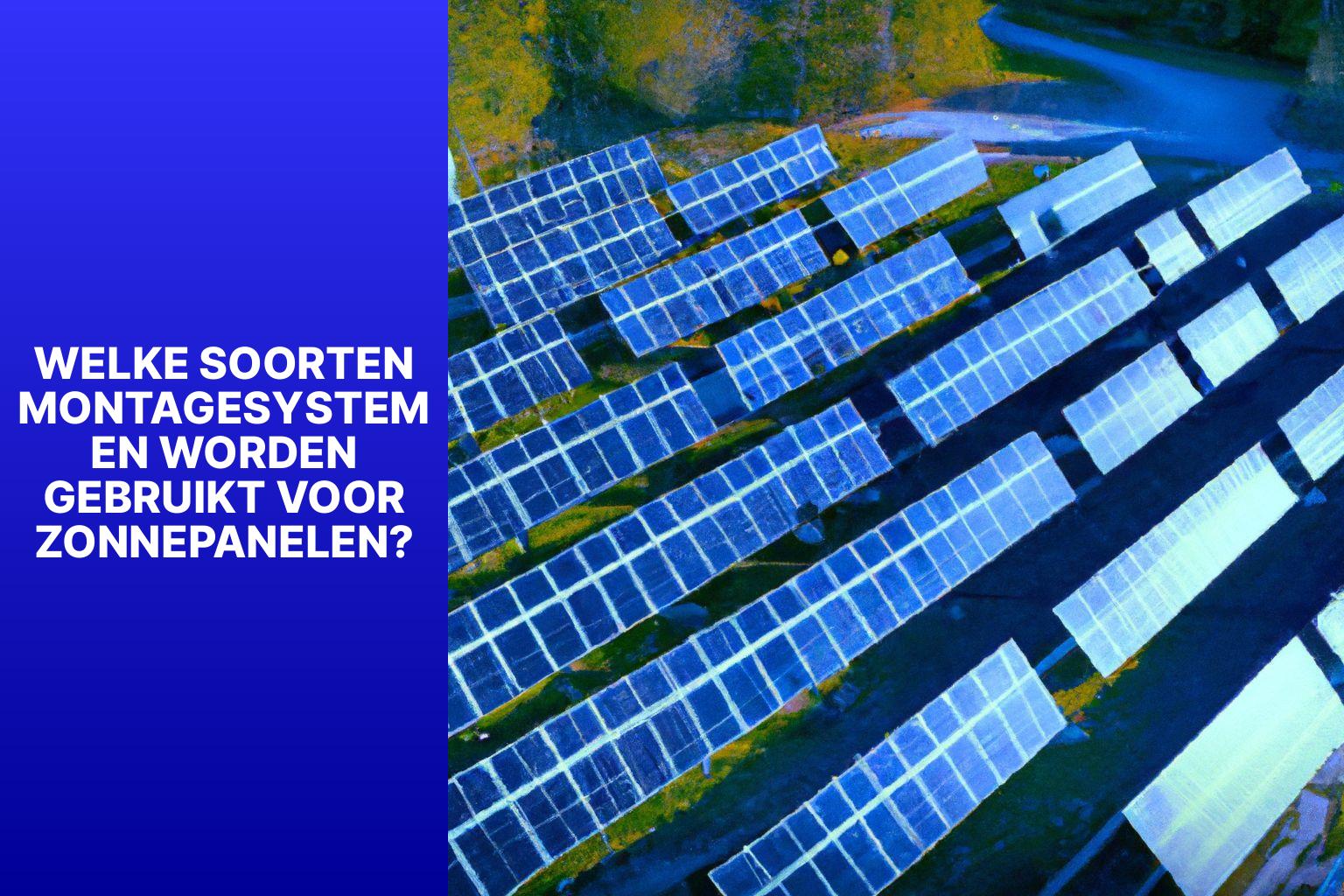 Welke Soorten Montagesystemen Worden Gebruikt voor Zonnepanelen? - hoe worden zonnepanelen bevestigd 